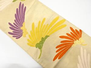 アンティーク　菊模様織り出し袋帯（着用可）